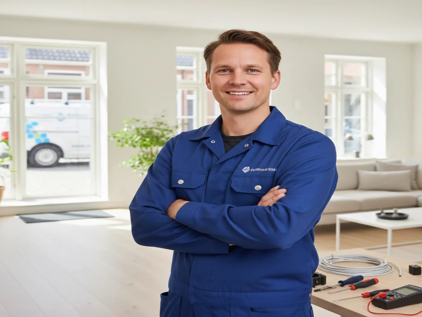 Autoriseret elektriker fra Amager i arbejde